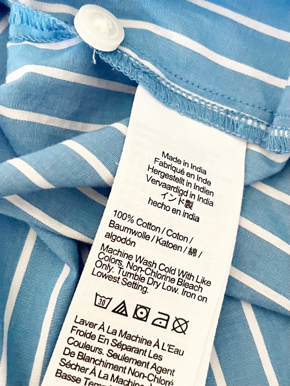 J Crew blue puffy sleeve button-down shirt